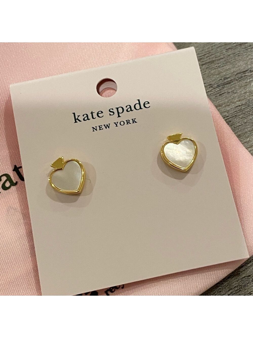 Kate Spade Enamel spade or heart earrings